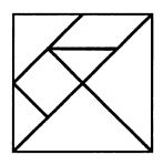 division of a square into tangram pieces
